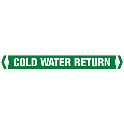 PIPE MARKER COLD WATER RETURN