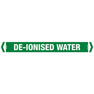 PIPE MARKER DI-IRONISED WATER