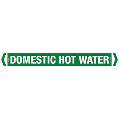 PIPE MARKER DOMESTIC HOT WATER