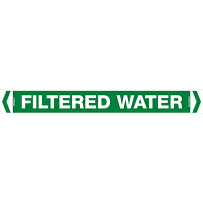 PIPE MARKER FILTERED WATER
