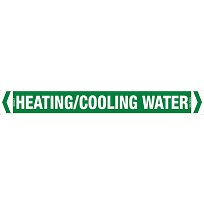 PIPE MARKER HEATING COOLING WATER