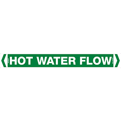 PIPE MARKER HOT WATER FLOW