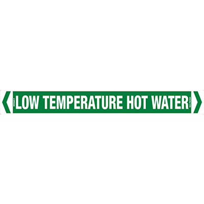 PIPE MARKER LOW TEMPERATURE HOT WATER