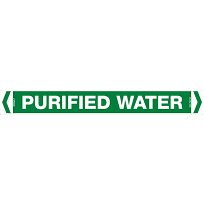 PIPE MARKER PURIFIED WATER