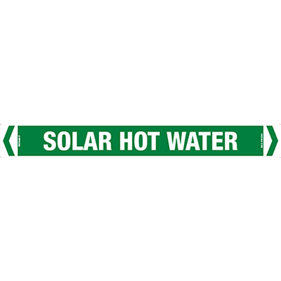 PIPE MARKER SOLAR HOT WATER