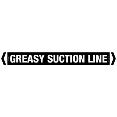 PIPE MARKER GREASY SUCTION LINE