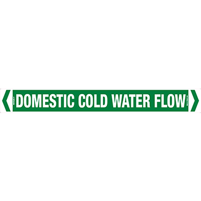 PIPE MARKER DOMESTIC COLD WATER FLOW