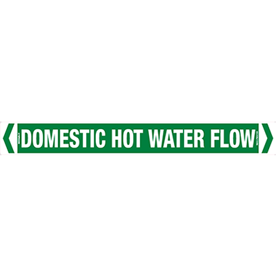PIPE MARKER DOMESTIC HOT WATER FLOW