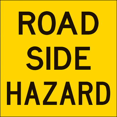 600x600mm – Corflute – Cl.1 – Road Side Hazard