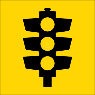 600x600mm – Corflute – CI.1 – Traffic Light Symbol