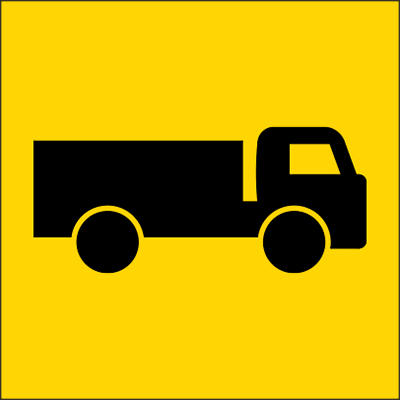 600x600mm – Corflute – CI.1 – Symbolic Truck