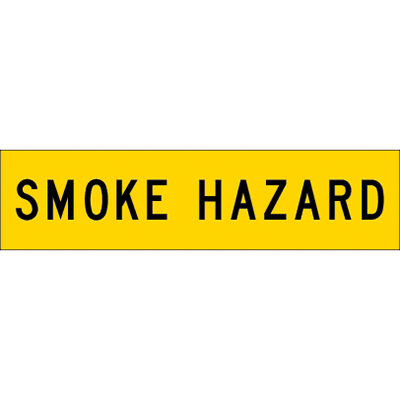 1200x300mm – Corflute – CI.1 – Smoke Hazard