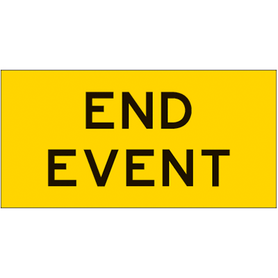1200 x 600mm – Corflute – CI.1 – End Event