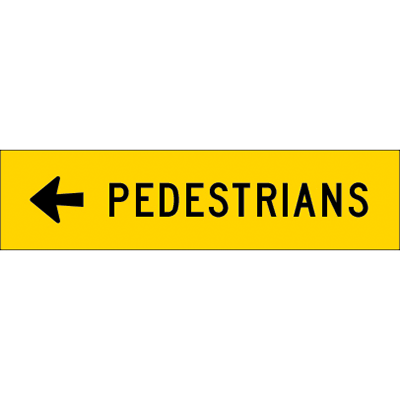 1200x300mm – Corflute – CI.1 – Pedestrians (Arrow Left)