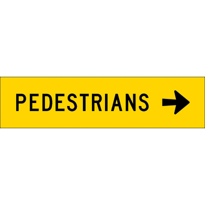 1200x300mm – Corflute – CI.1 – Pedestrians (Arrow Right)