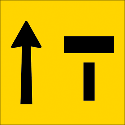600x600mm – Corflute – Cl.1 – Lane Status (Left Lane Open/Right Lane Closed)