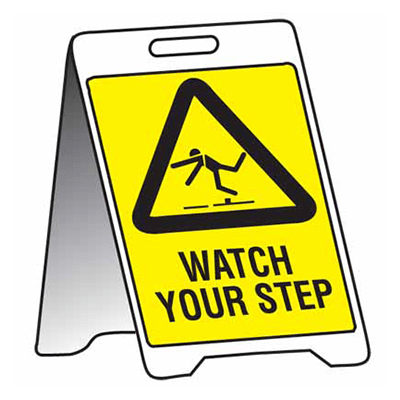 Sign,Stand, 500x300mm, Corflute – Watch Your Step