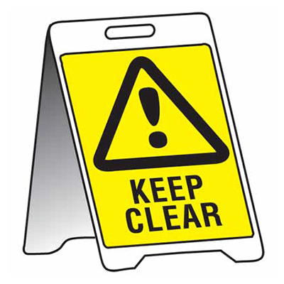 Sign Stand, 500x300mm, Corflute – Keep Clear