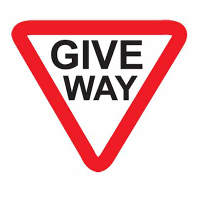 ROAD SAFETY SIGN GIVE WAY