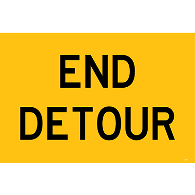 SWING STAND SIGN END DETOUR