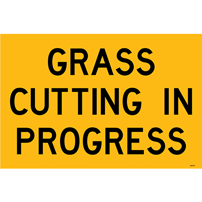 SWING STAND SIGN GRASS CUTTING