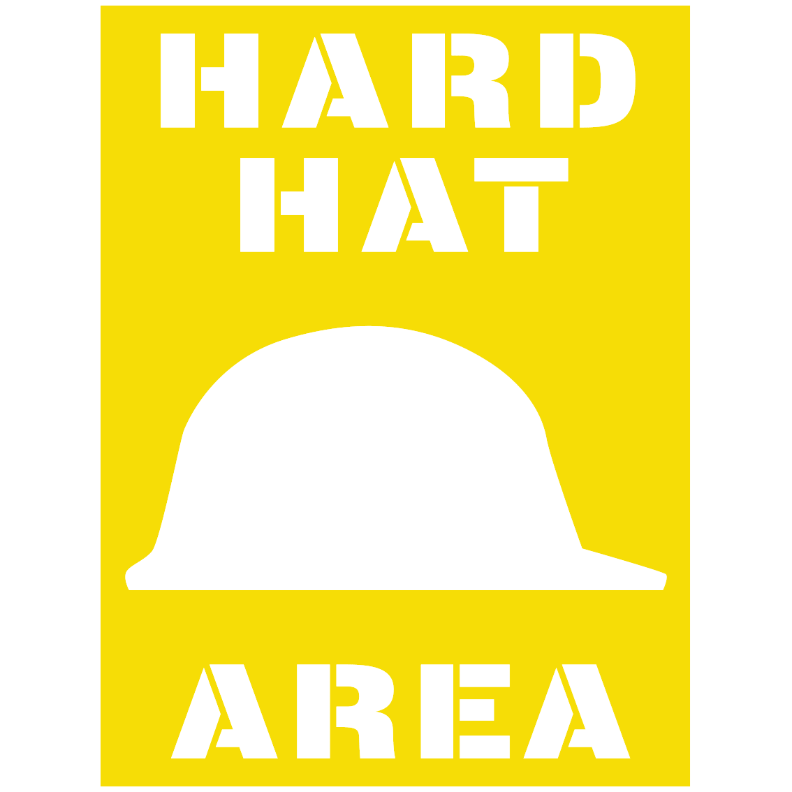 600x450mm – Poly Stencil – Hard Hat Area