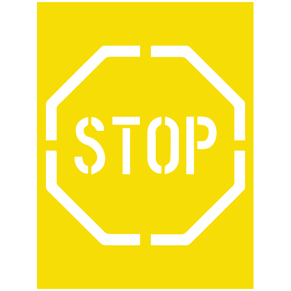 600x450mm – Poly Stencil – Stop Picto