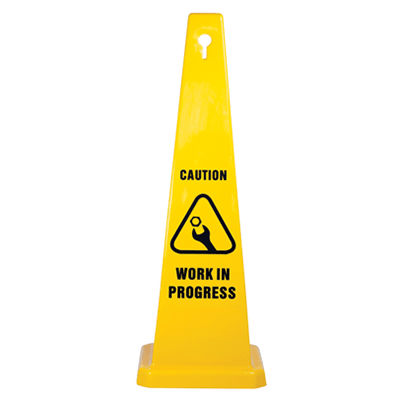 890mm Safety Cone – Caution Work In Progress