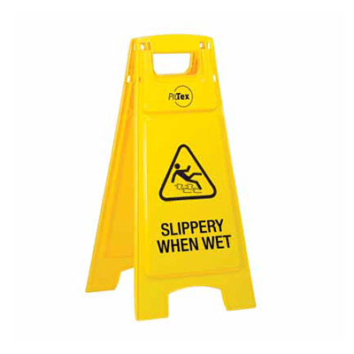 Plastic Sign Stand – Double Sided – Slippery When Wet