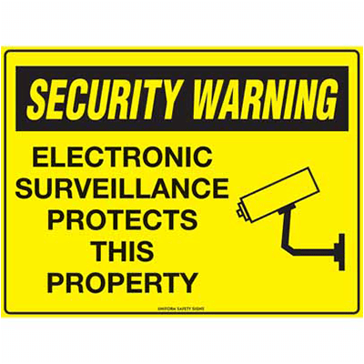 SECURITY SIGN ELECTRONIC SURVEILLANCE
