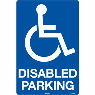 TRAFFIC SIGN DISABLED PARKING