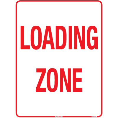 Sign, 450 x 300mm, Metal – Loading Zone c/w Overlaminate