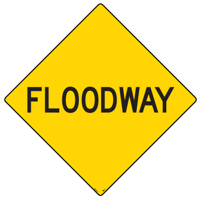 Sign, 600 x 600mm, Aluminium Class 1 Reflective – Floodway