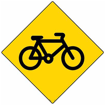 Sign, 600 x 600mm, Aluminium Class 1 Reflective – Bicycle Symbol