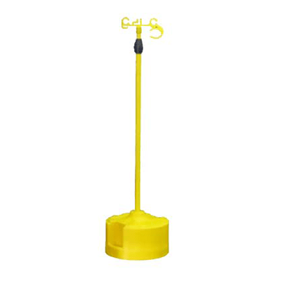 MAXSafe Lead Stand – Poly Base – 1.2m-2.4m High – Non Conductive Fibreglass Pole – Plastic Lead Holder