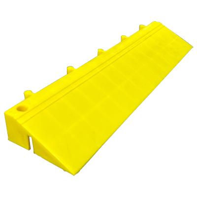 MAXSafe Anti-slip Floor Tile Edge, Open Mesh Style, Yellow Male Connectors, 400 x 40mm H, 70gm