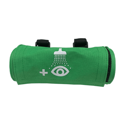 Green Velcro Belt Bag – To Suit PH Nuetral Eyewash Bottle 200ml – Suitable For PH Neutral And Saline Eyewash Bottles 200ml