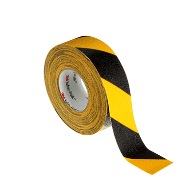 3M Safety-Walk Slip-Resistant General Purpose Tapes and Treads 613, Black/Yellow Stripe, 50mm x 18.2m