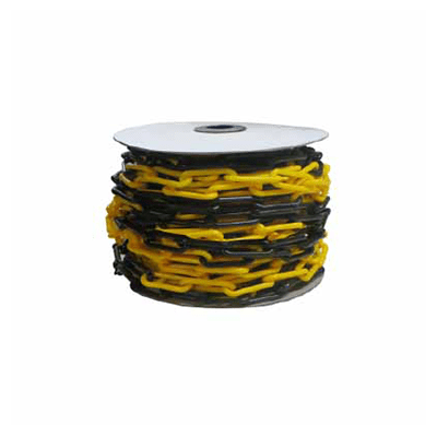 Plastic Chain – Yellow/Black- 8mm x 40m Roll