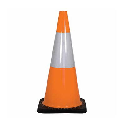 900mm Orange Traffic Cone with Reflective