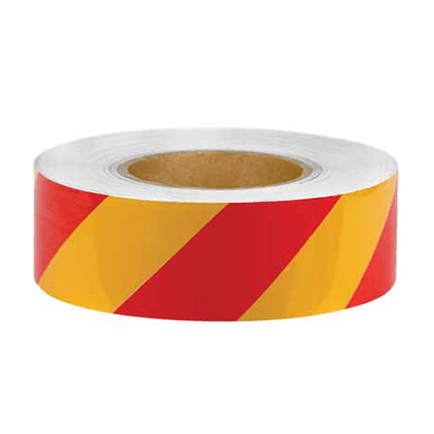 50mm x 45.7m – Class 2 Reflective Tape – Red/Yellow
