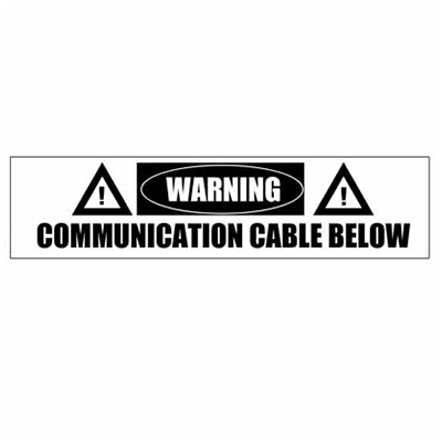 Underground Tape – Detectable – Warning Communication Cable Below – White with Black Text – 150mm x 500m