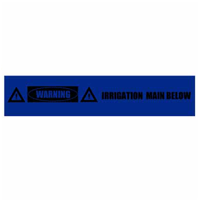 Underground Tape – Detectable – Warning Irrigation Main Below – Blue with Black Text – 100mm x 250m