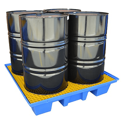 Polyethylene 4 Drum Bund, 1290 x 1290 x 250mm