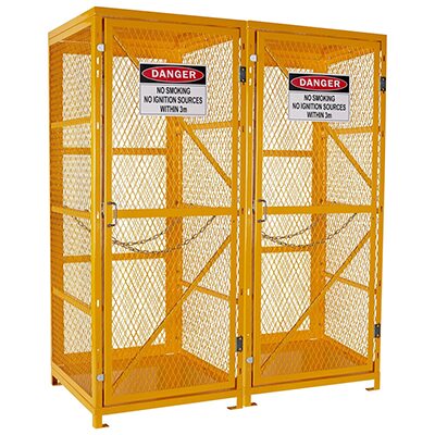 MAXSafe Gas Cylinder Storage Cage – 18 G Cylinders – Dimensions: 1525 x 762 x 1650mm H