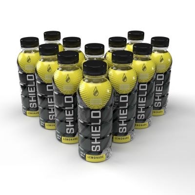 SHIELD Electrolyte Drink, Ready to Drink Bottle (500mL), Case of 12, Lemonade flavour