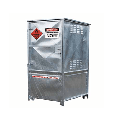 Single IBC MaxBund-Metal Dangerous Goods Store – Assembled