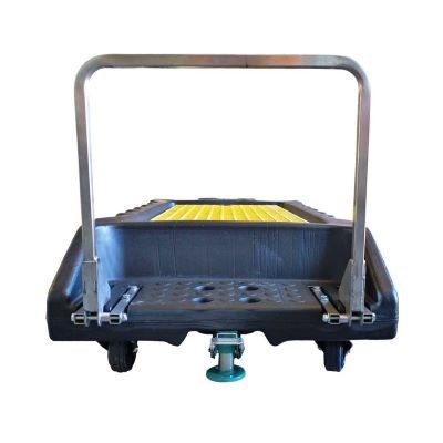 Maxsafe Oil Recovery Trolley 350L with Solid Fill Tyres and foot activated brake – 1900 x 950 x 560mm