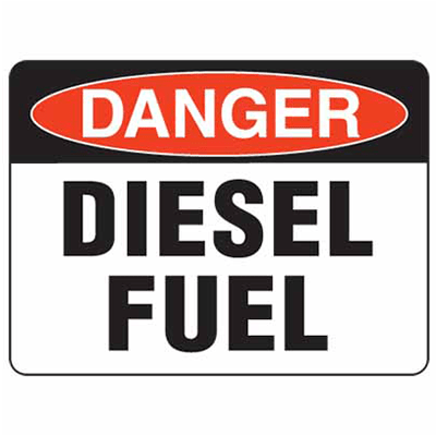 DANGER SIGN DIESEL FUEL