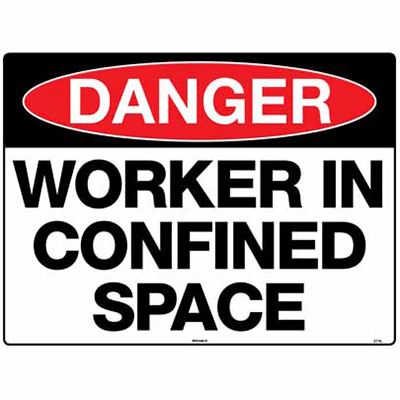 DANGER SIGN CONFINED SPACE